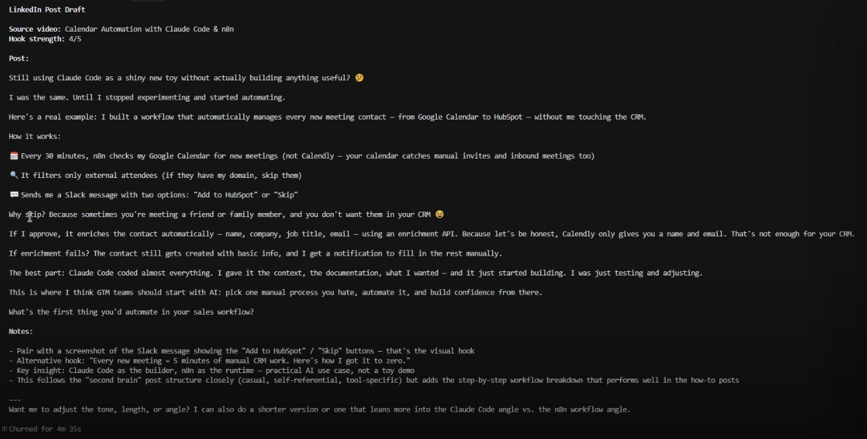 Claude Code content automation